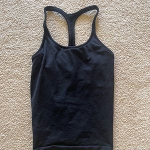 Athleta Black Ribbed Tank Top
